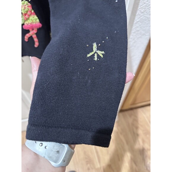 Talbots Womens Angel Full Zip Knit Cardigan Sweater XL Navy Blue Mock Neck - Picture 10 of 12